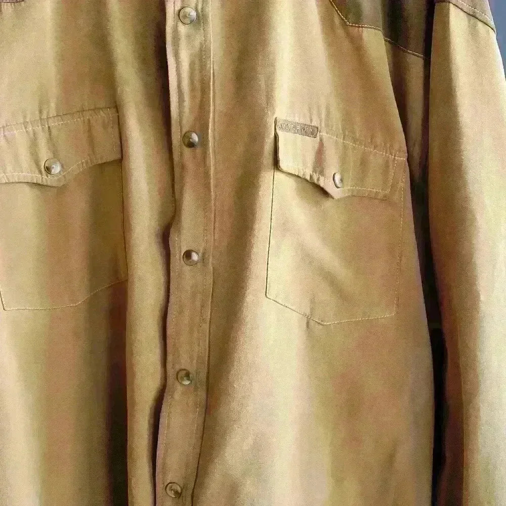 COPY - North River Outfitter Men's Shirt Long Sleeve XXL Brown/Camel Western - Picture 8 of 15